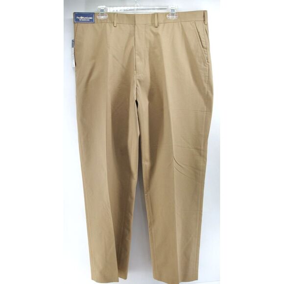 Polo Ralph Lauren Preston‎ Fit Flat Front Khaki Chino Dress Pants 40x32 Modal